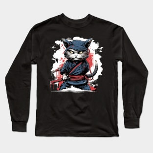 Ninja Cat Long Sleeve T-Shirt